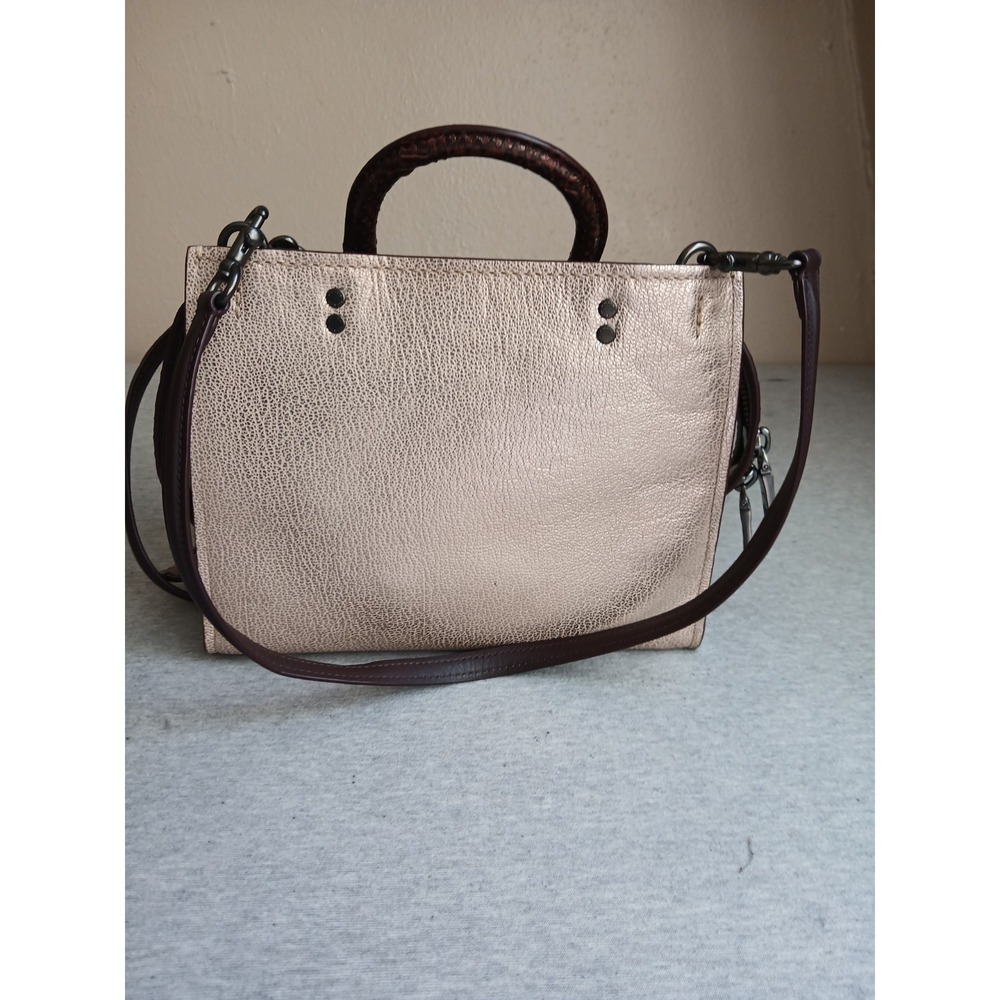 Coach Purse Rogue 25 Snakeskin Shoulder Bag Designer Crossbody Grain Leather